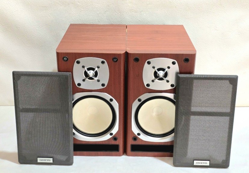 ONKYO オンキョー ブックシェルフ型スピーカー D-N7EX 左右セット クリアサウンド 2wayバスレフ型 スピーカーのみ HMY