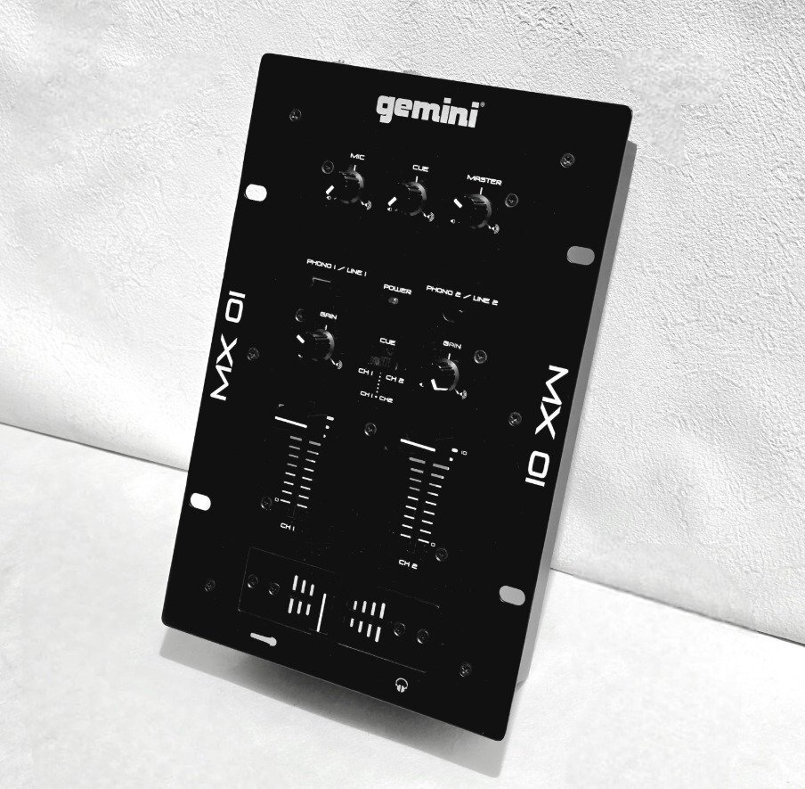 【現状品】gemini MX-01 2ch DJミキサー スクラッチ対応 イコライザー スクラッチプレイ シンプル HMY