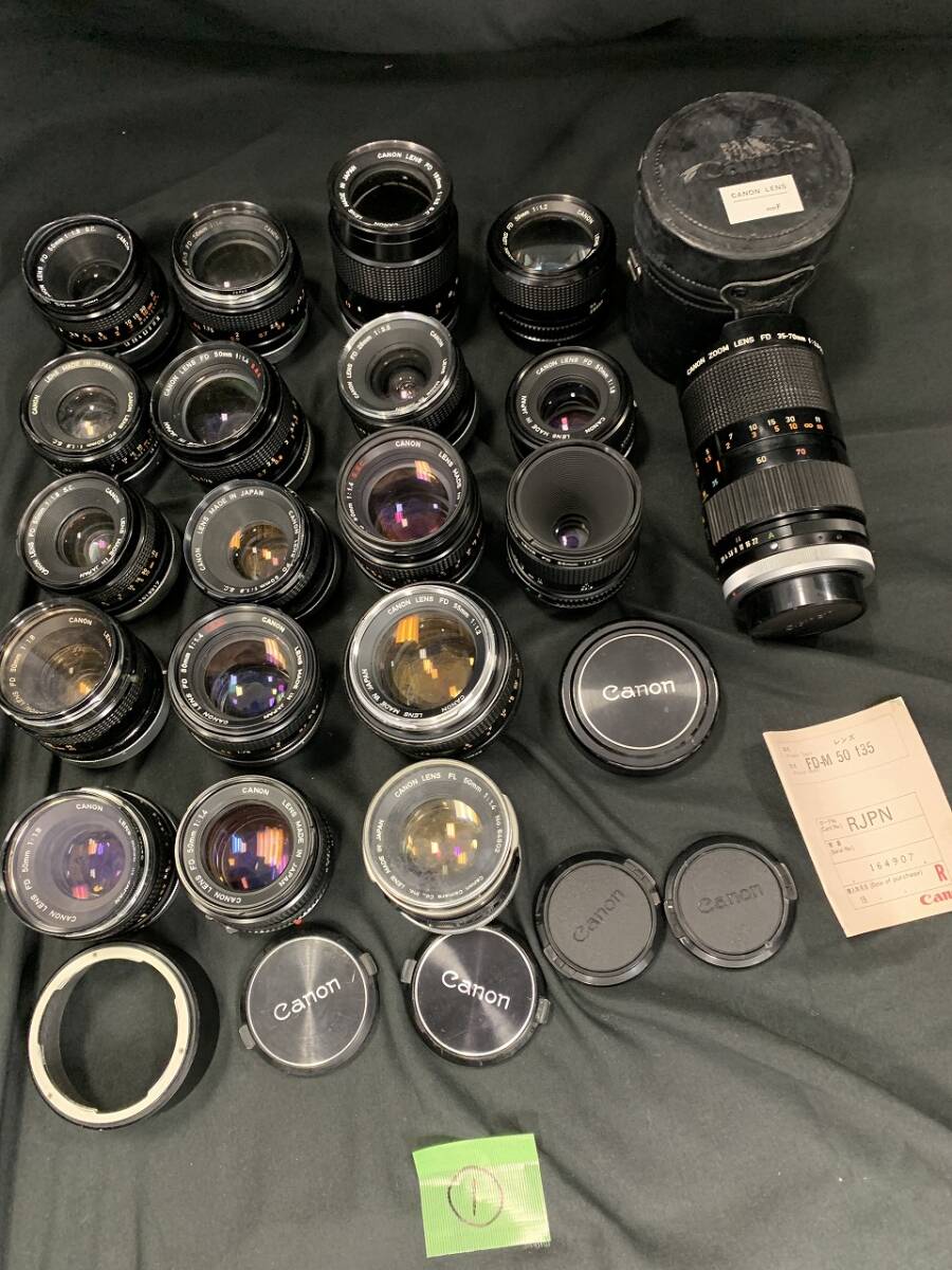 (1) Canon FD 50mm f1.4 f1.8 f3.5 55mm f1.2 キャノン レンズ まとめ