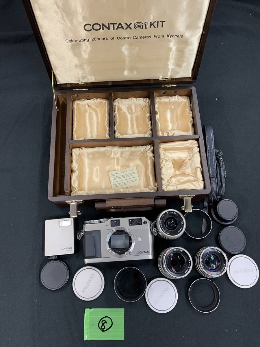 (8) CONTAX G1 20周年キット まとめ ジャンク Planar 45mm biogon 28mm 90mm コンタックス フィルムカメラ