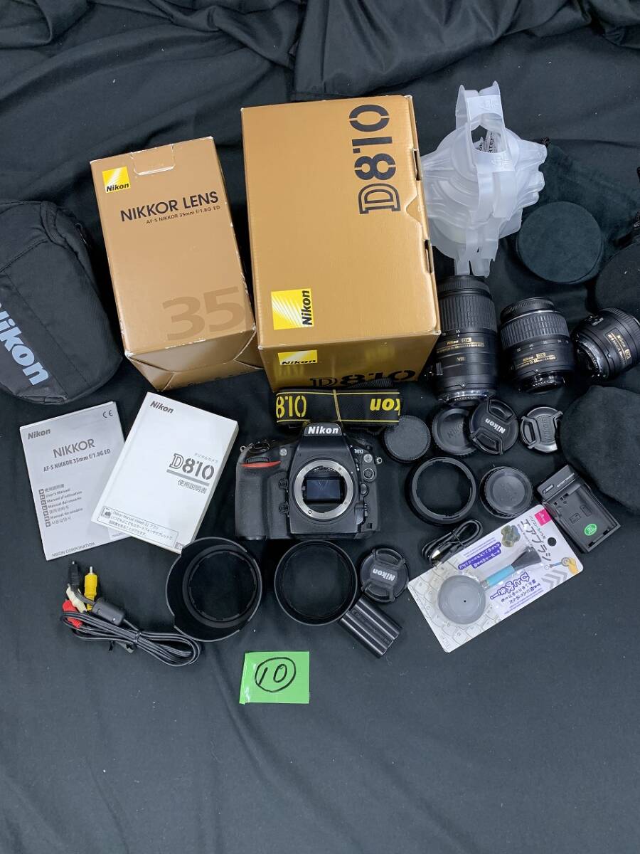 (10) NIKON D810 55-300mm 35mm f1.8 G 18-55 デジカメ ボディ ニコン まとめ ジャンク