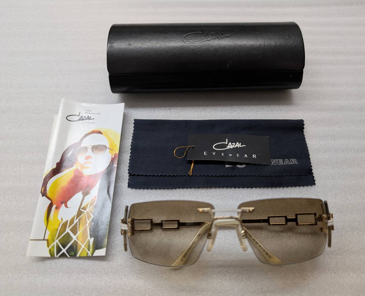 ＜美品＞　CAZAL　カザール　サングラス　MOD9035　ブラウングラデーション　ホワイトゴールドフレーム
