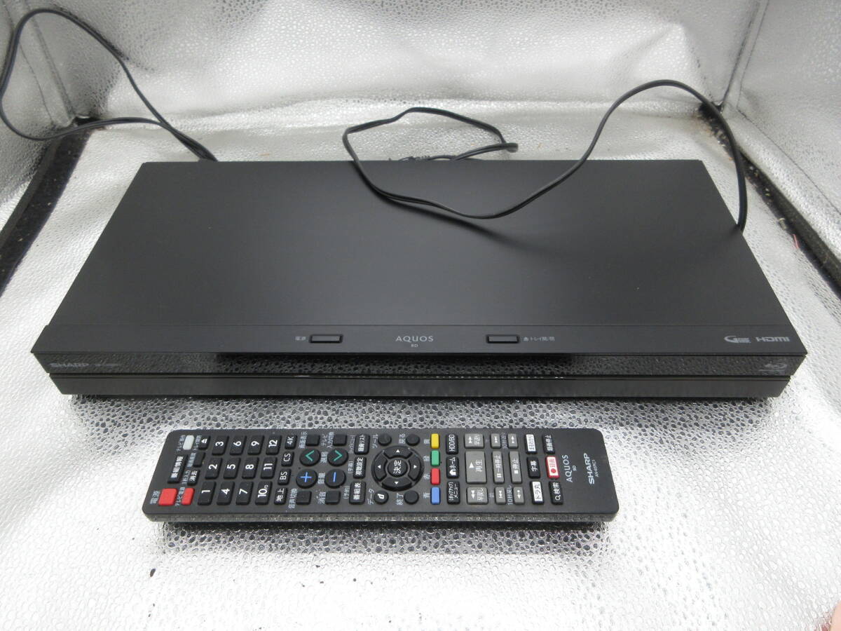 完動　SHARP 2B-C10BW1 ブルーレイレコーダー BD HDD 1TB 純正リモコン付き　2019年製