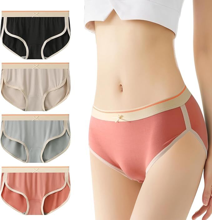 126【4枚セット】Mサイズ レディース ショーツ 女性 下着 レディース パンティー 女性用 ショーツ 柔らかい 快適 高通気性 高伸縮性