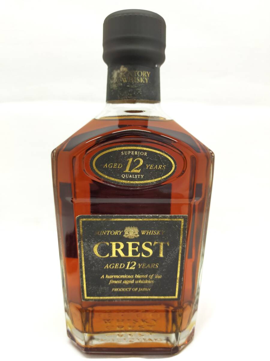 【兵庫県内限定発送】★未開栓 サントリー ウイスキー クレスト 12年 黒キャップ 750ml 43%