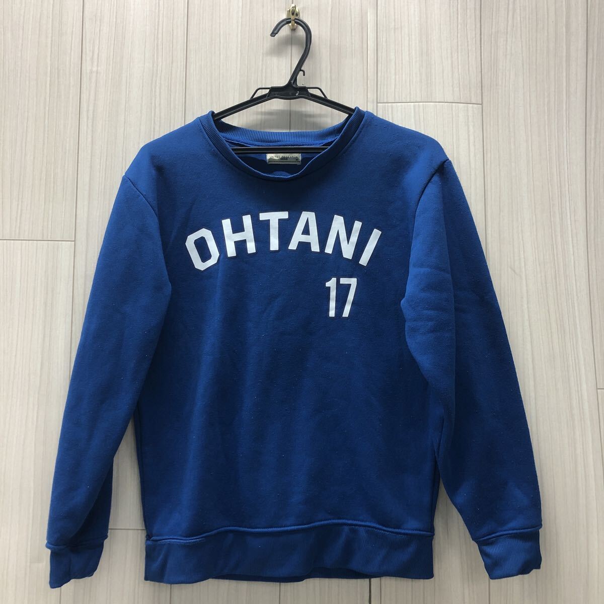 ASD-260306-589 大谷翔平 トレーナー UNITED RESEARCH ユナイテッドリサーチ スウェット 裏起毛 ブルー グッズ レディース M