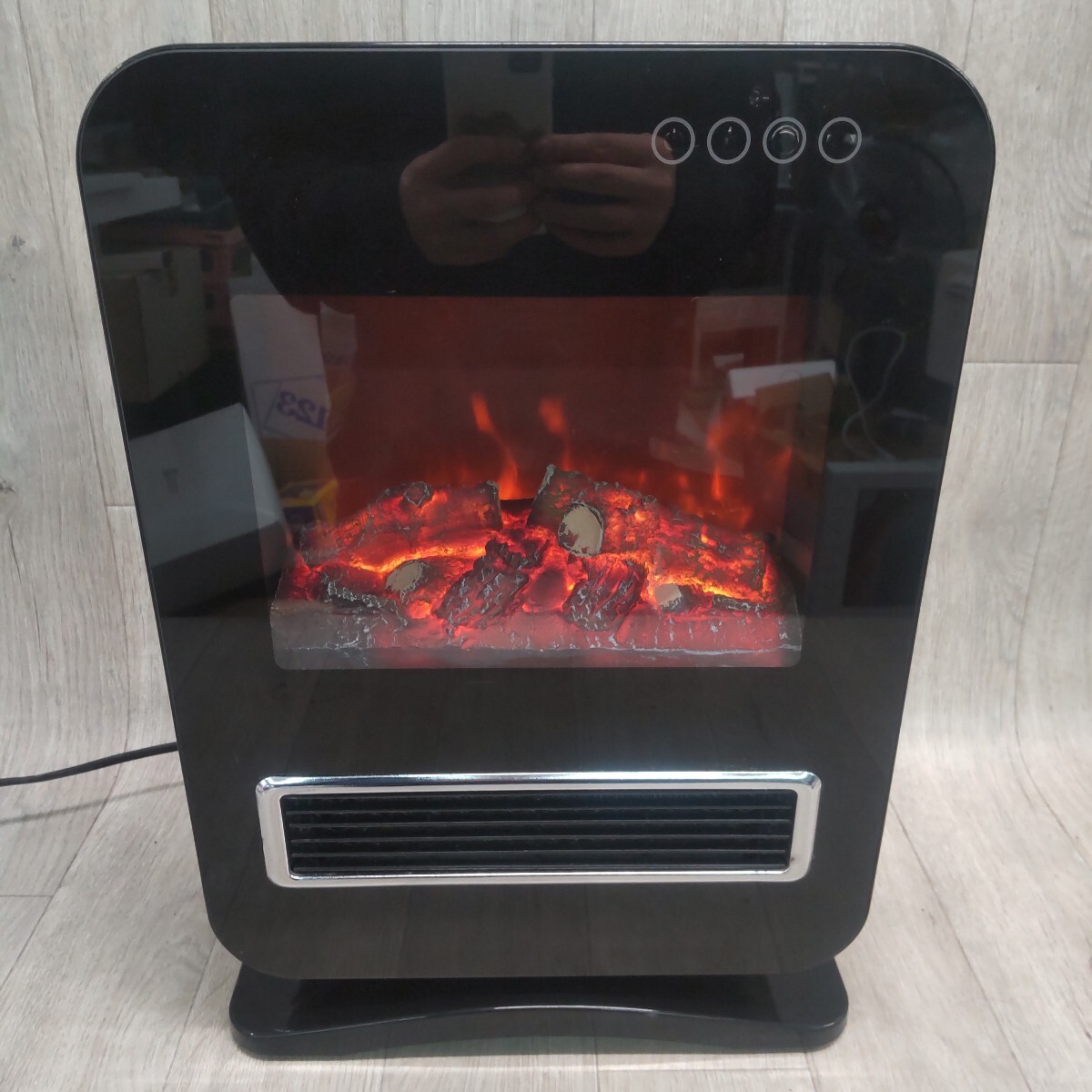 ESKT-260313-920 丸隆 暖炉風 セラミックヒータースイング MA-644 暖房器具 暖炉型 暖房 AC100V 50/60Hz 動作確認済み 現状品