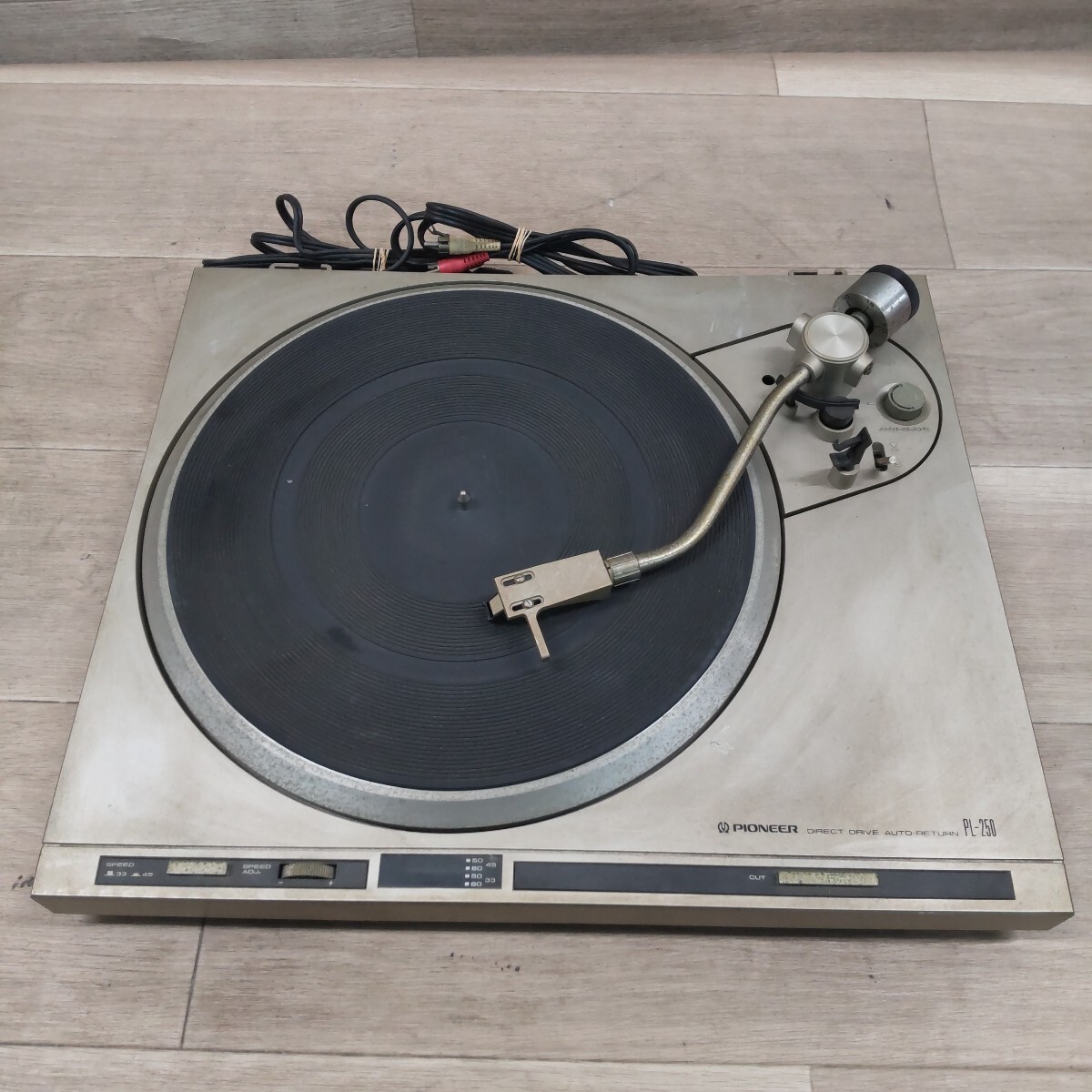 LHO-260319-1155 PIONEER パイオニア ダイレクト ドライブ ステレオ レコードプレーヤー PL-250 ターンテーブル 通電確認済み 現状品