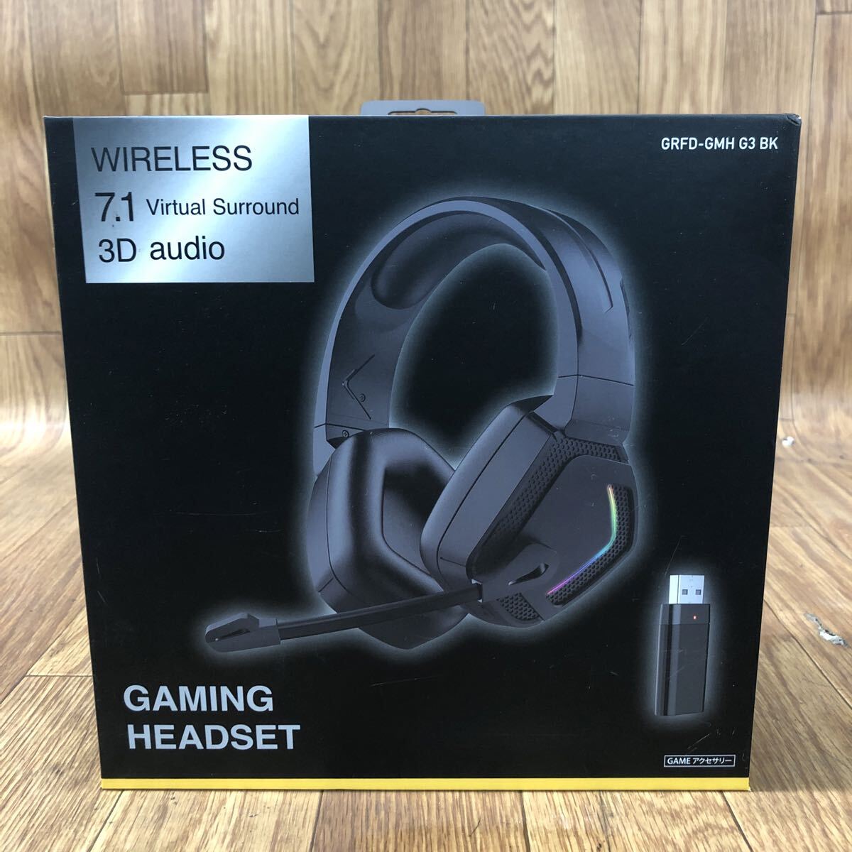 AHO-260319-1136 GAMING HEADSET ゲーミングヘッドセット ワイヤレス GRFD-GMH G3 ヘッドフォン 7.1chバーチャルサウンド 3D オーディオ