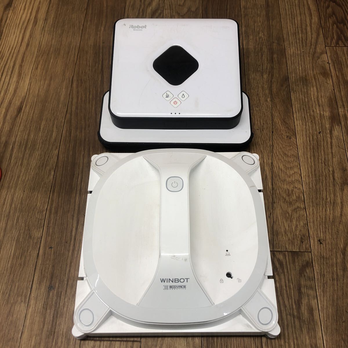 AHO-260319-1141 iRobot Braava アイロボット ブラーバ 390 床拭きロボット WINBOT ECOVACS 窓用ロボット掃除機 2点まとめ