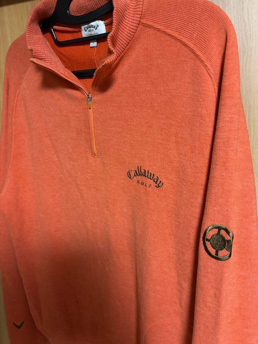 キャロウェイゴルフウエアー　 ハーフジップ スウェット L今の季節に最適です。