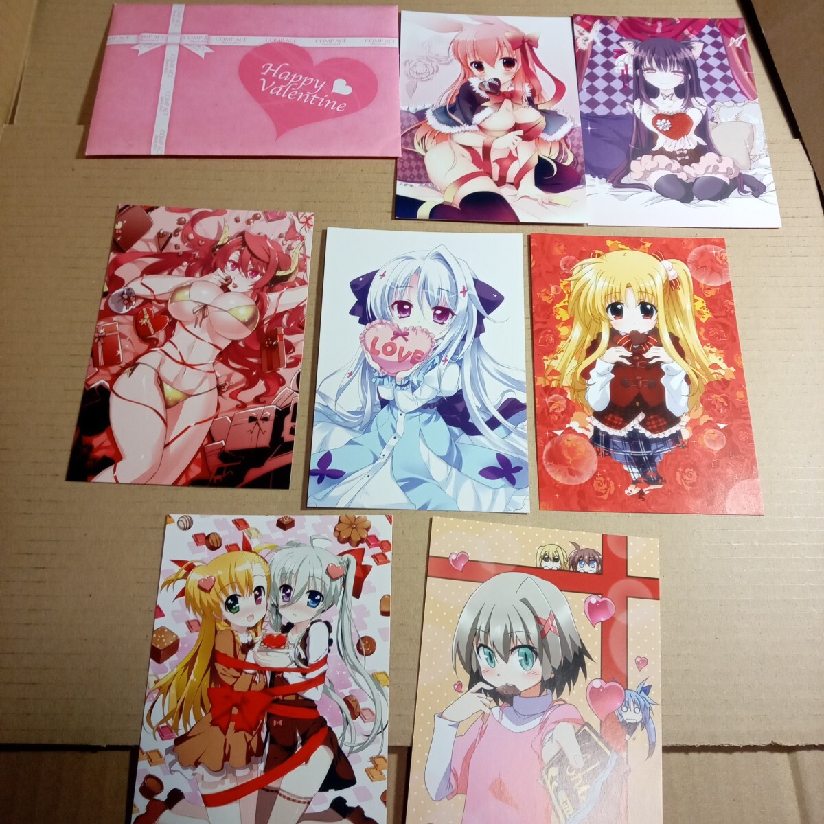 非売品コンプエース付録2014バレンタイン ポストカード7枚セット 桐原小鳥 川上修一 三倉ちかげ 榊蒼十郎 藤真拓哉 七桃りお 石田あきら