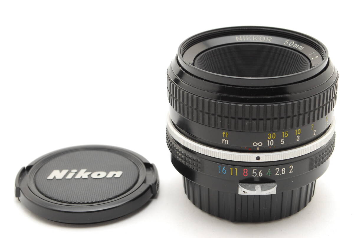 Nikon NEW NIKKOR 50mm f2 非Ai 動作も写りもOKです。概ねキレイです。 後キャップ付きです。