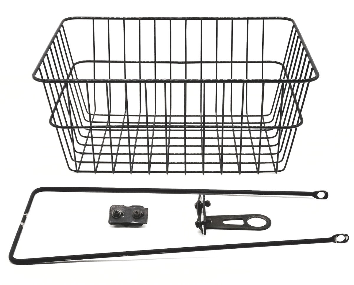 自転車 前カゴ バスケット 金具付き ピスト オールドスタイル