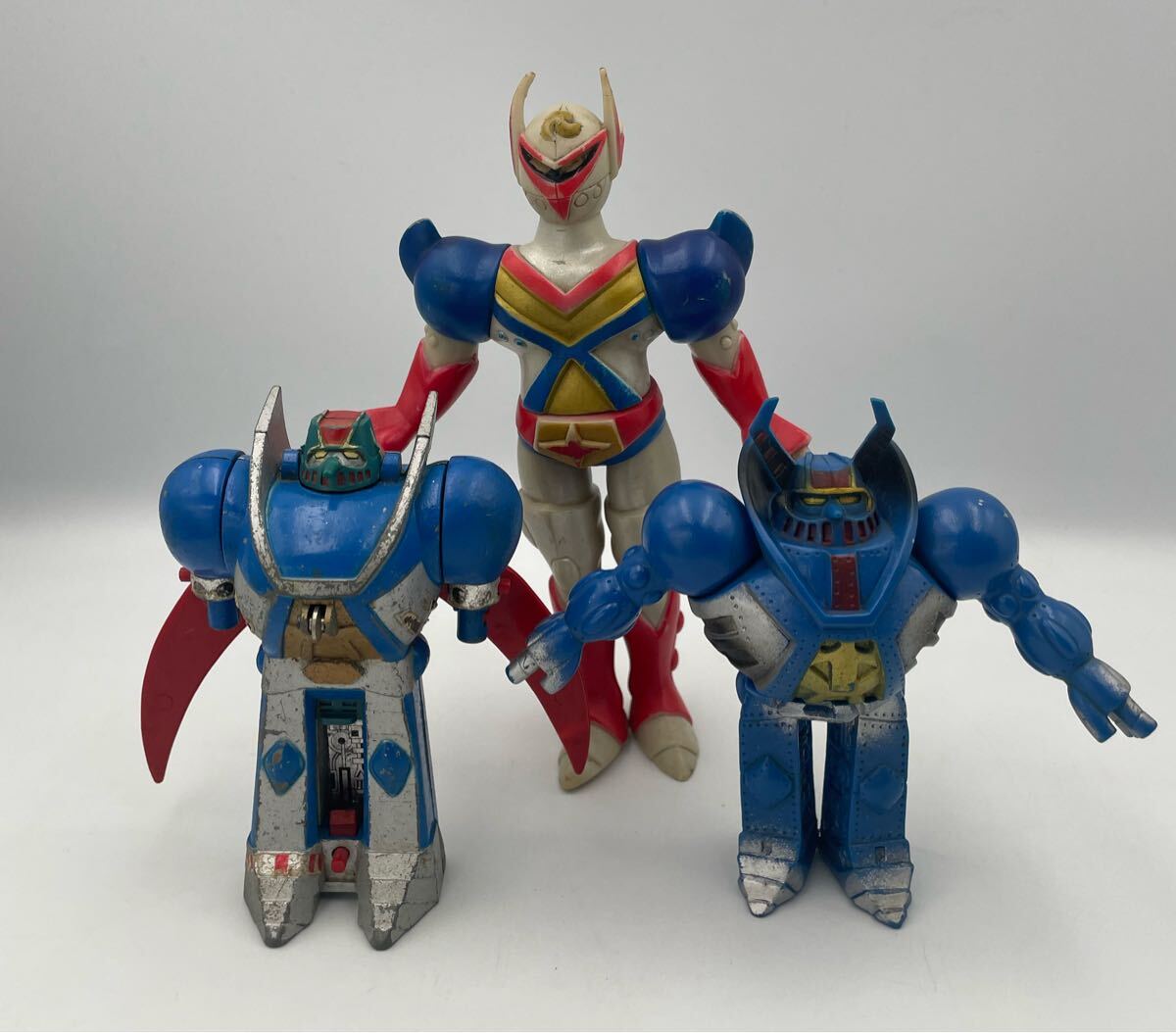 FY3530A169 宇宙の騎士テッカマン ペガスなど ソフビ フィギュア ウルトラ合金 計3体 中嶋製作所 当時物 現状品