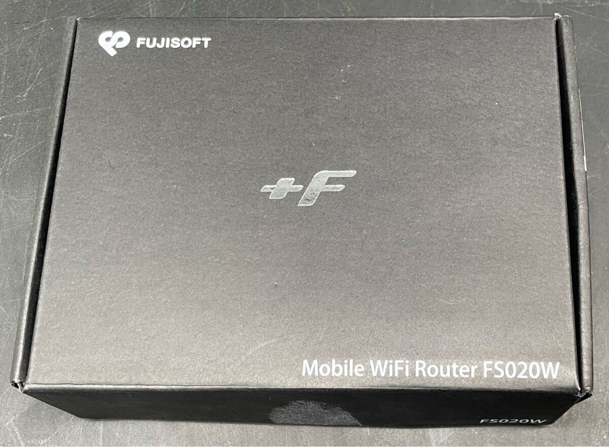 FS4480A066 未使用品 富士ソフト+F Mobile WiFi Router FS020W 付属品ガイド付き マットブラック モバイルルーター Wi-Fi 現状品