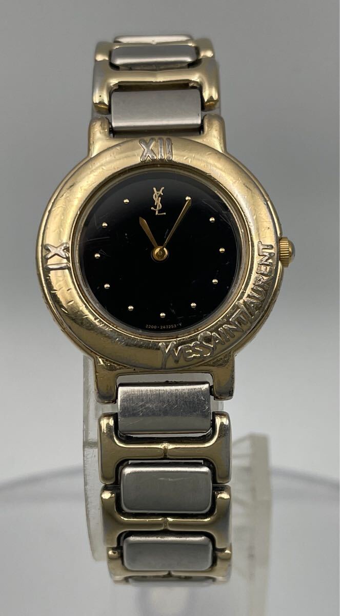 FS4479A083 YSL イヴサンローラン 腕時計 2200-229789 Y クォーツ レディース 留め具部分が壊れております。不動 ジャンク 部品 現状品