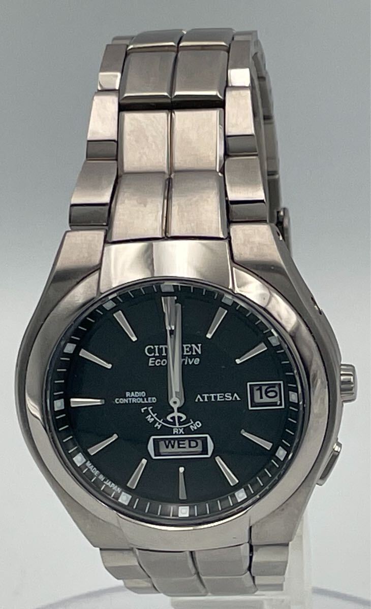 FY35212000A158 CITIZEN シチズン Eco-Drive エコドライブ ATTESA アテッサ 電波ソーラー 不動 同社製ケース入り付属あり　現状品