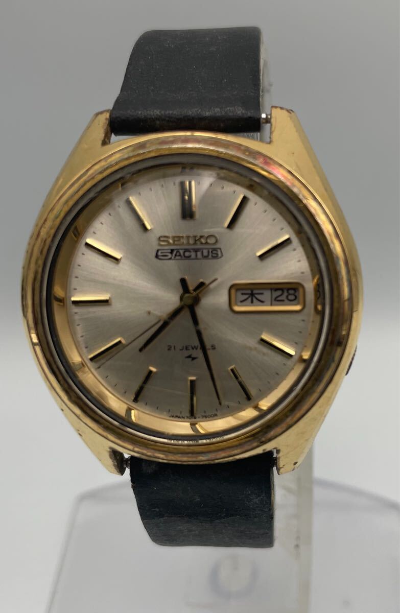 FS4479A081 稼動品　SEIKO セイコー5 ファイブ ACTUS 腕時計 メンズ 自動巻き 7019-7060 現状品