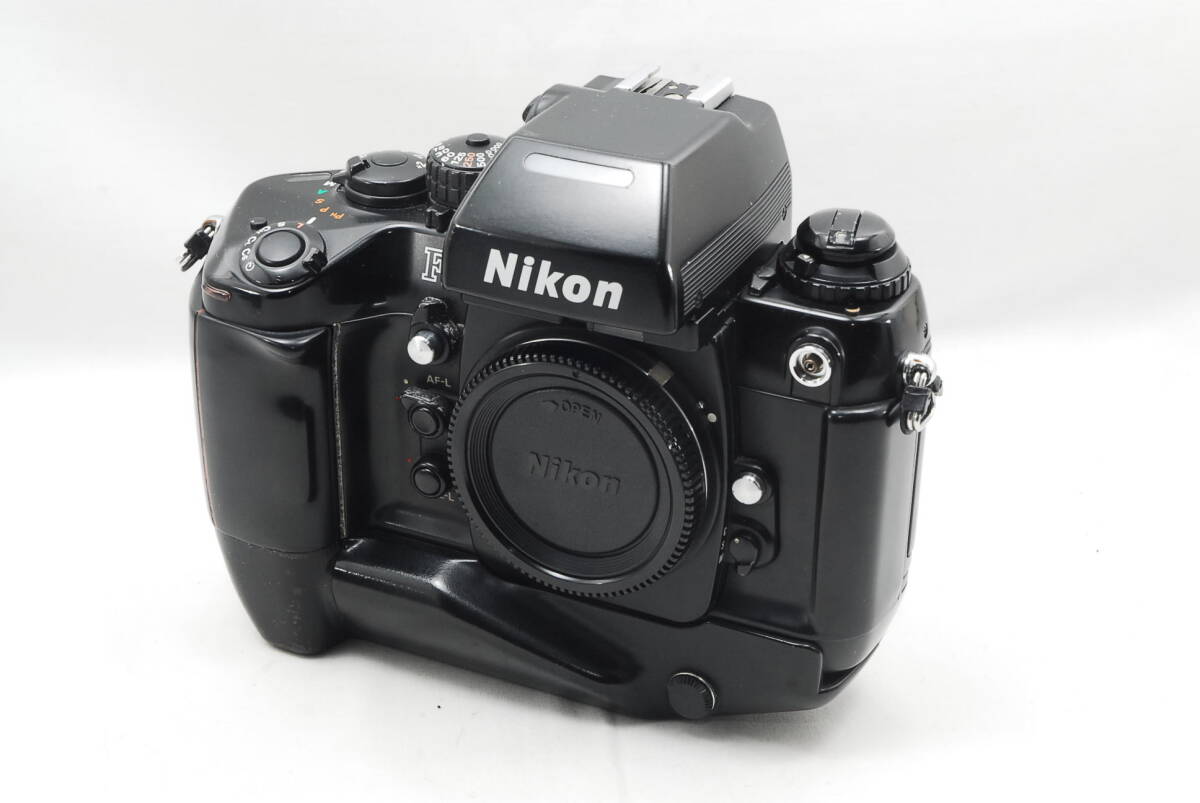 ★良品★ 即決 格安 売切 ニコン Nikon F4S ボディ バッテリーグリップMB-21＆ファインダーDP-20 一眼レフ フィルムカメラ（R6-569）