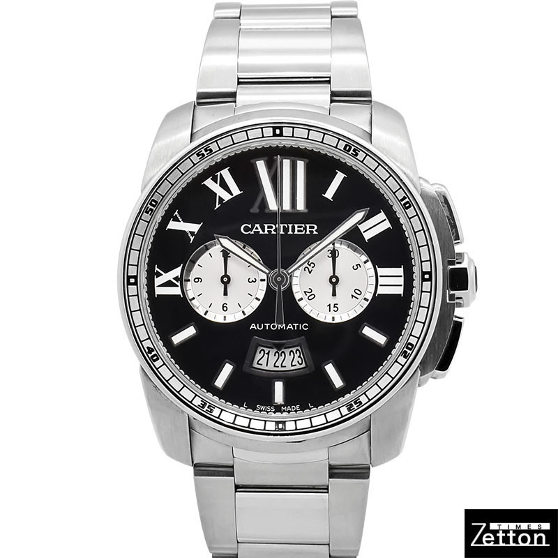 【国際保証書有り】カルティエ CARTIER カリブル ドゥ カルティエ クロノグラフ W7100061 メンズ USED 中古
