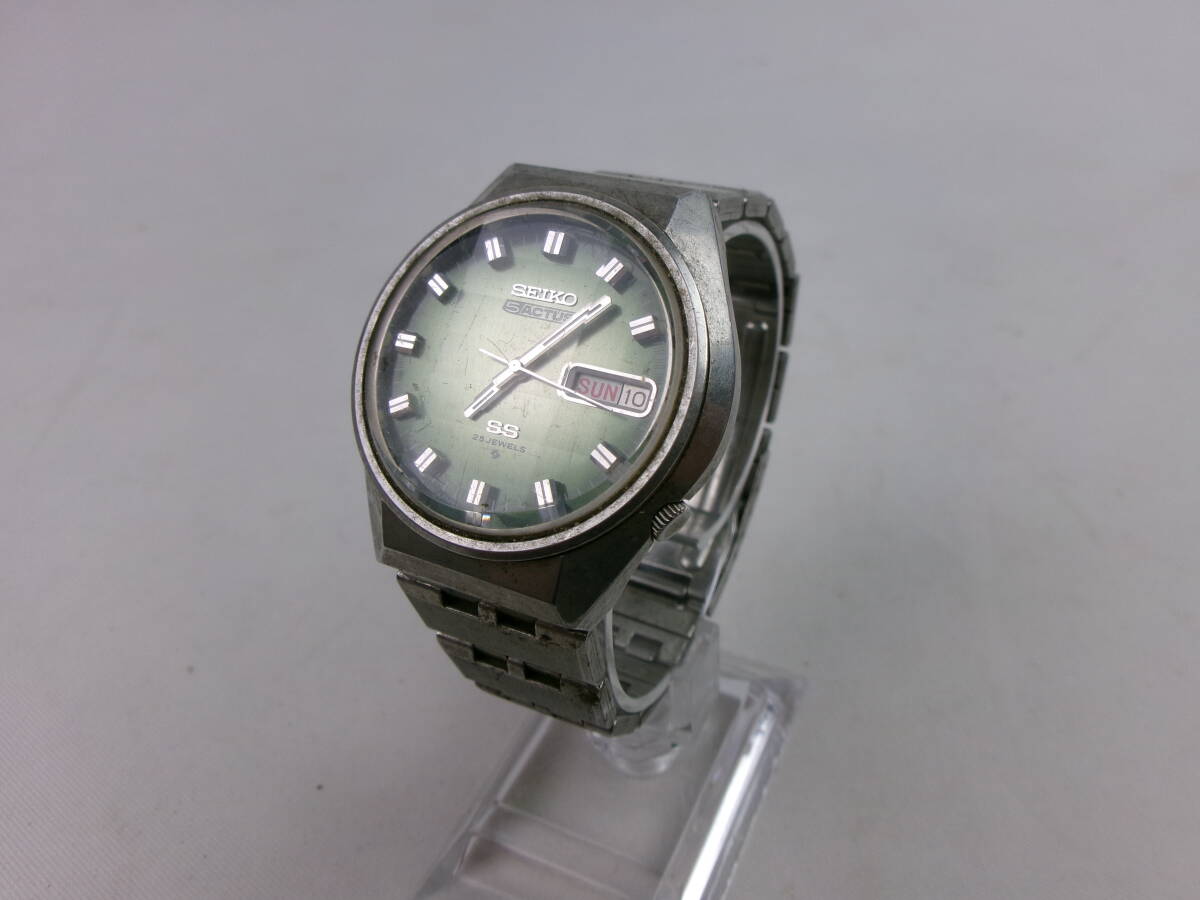 【同梱不可】　動きます　SEIKO 5 ACTUS SS 25JEWELS 6106-7690　未清掃　自動巻き　セイコーファイブ　アクタス　25石　腕時計　メンズ