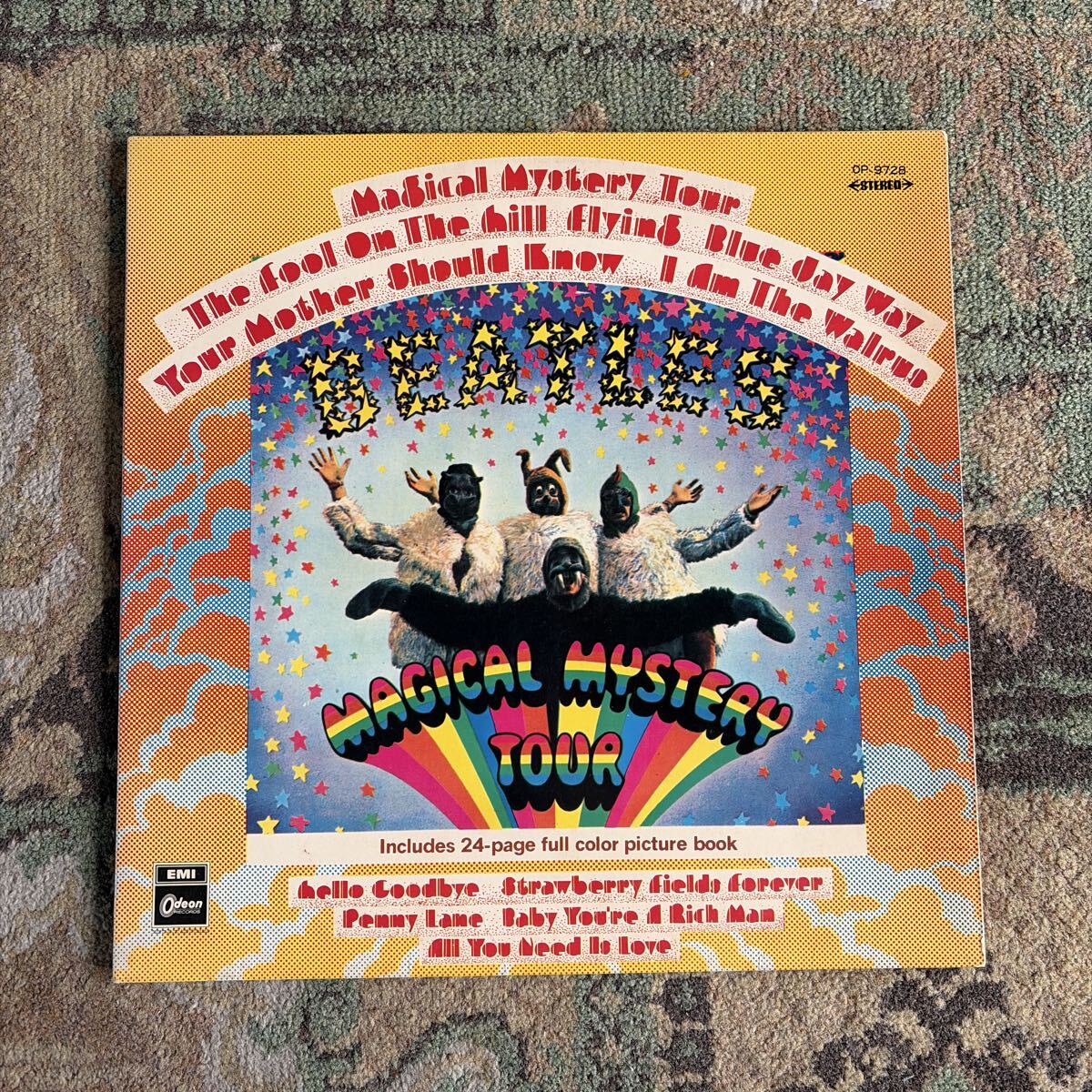稀少! 東芝/Odeon/赤盤 The Beatles - Magical Mystery Tour OP-9728 LPレコード ビートルズ/マジカルミステリーツアー/STEREO