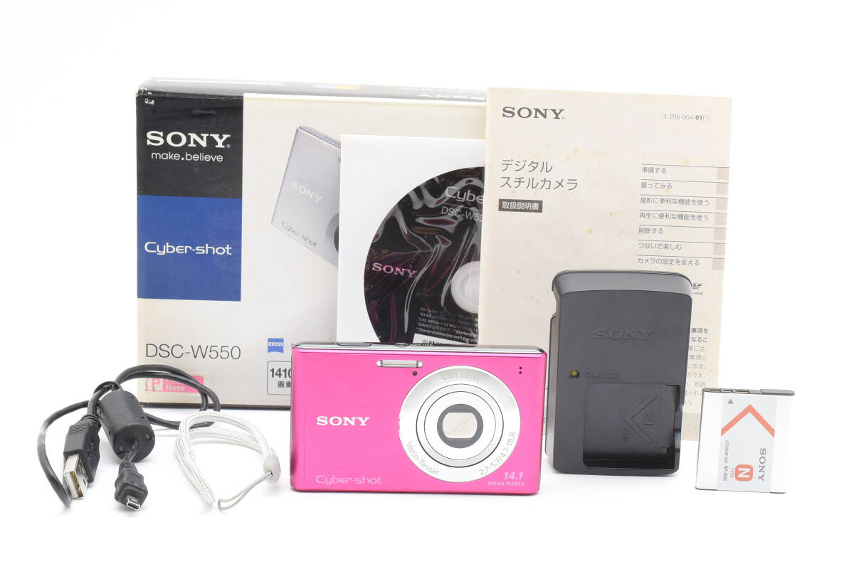 ■ 美品 ■ソニー　SONY Cyber-shot DSC-W550 《ピンク・元箱付き》 S0226#A-129