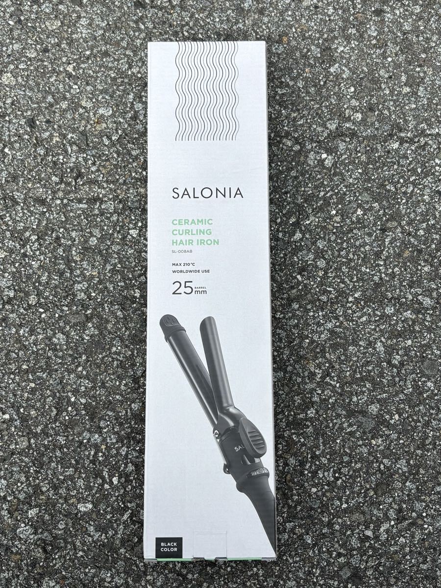 ◆未使用◆SALONIA/サロニア　セラミックカールヘアアイロン　ブラック　25mm SL-008AB◆