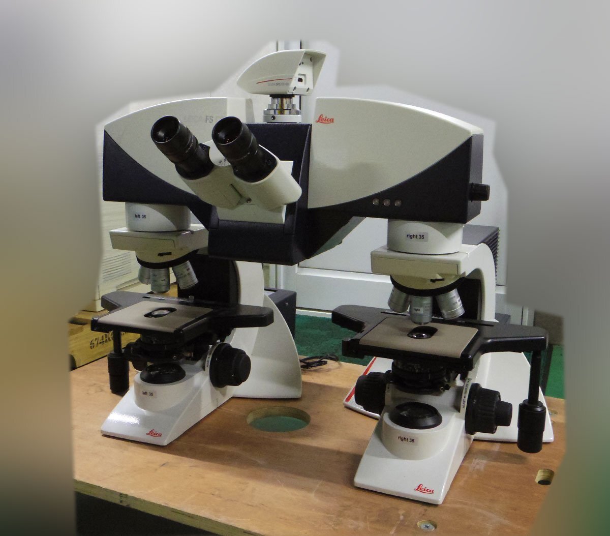 JITBOX発送 付属品有 通電確認 Leica FS CB 比較生物顕微鏡 デジタルカメラ DM2500 FS4000 顕微鏡 ライカ Microsystems DFC290HD K030305