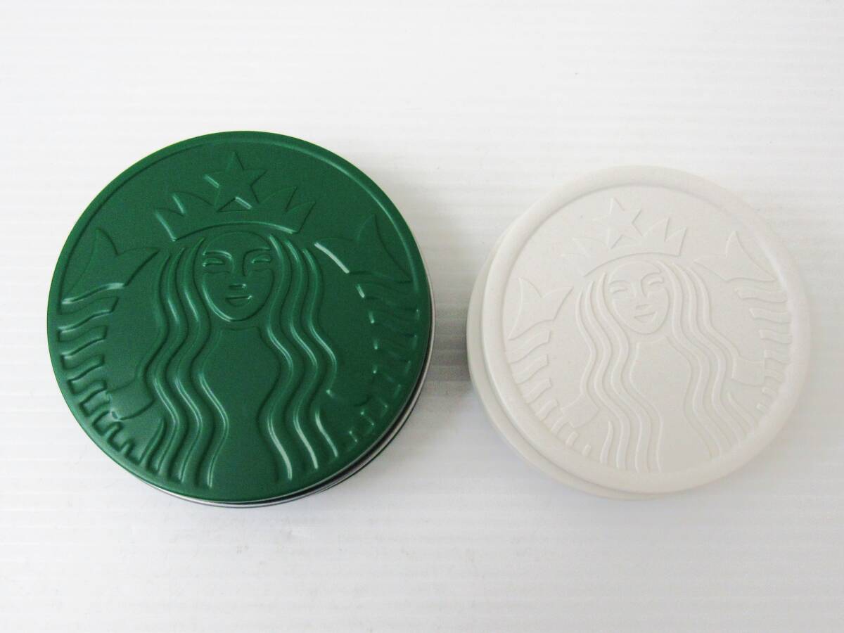 STARBUCKS スターバックス コースターセット グリーン 4枚 缶入り コレクション HG260309