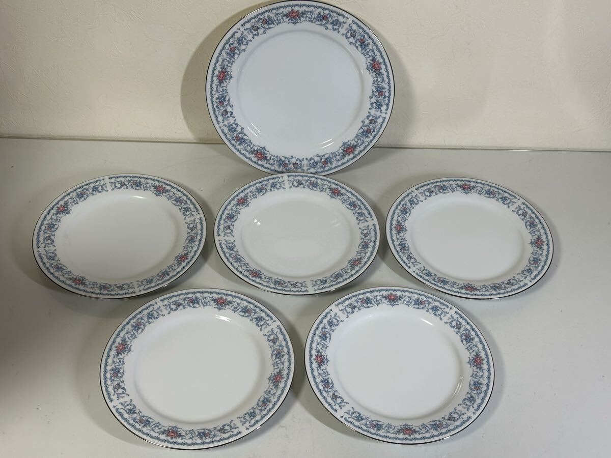 Noritake ノリタケ ROMANBLUE ロマンブルー 大プレート 中プレート5客セット 大皿 中皿 洋食器 ブランド食器