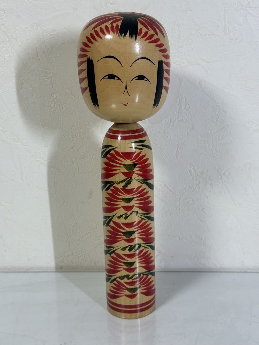 伝統こけし 遠刈田系 正男作 高さ約30.0cm 人形 飾り インテリア 置き物