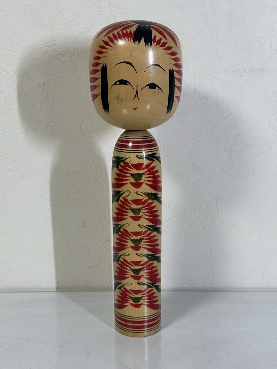 伝統こけし 遠刈田系 正男作 高さ約36.5cm 人形 飾り インテリア 置き物