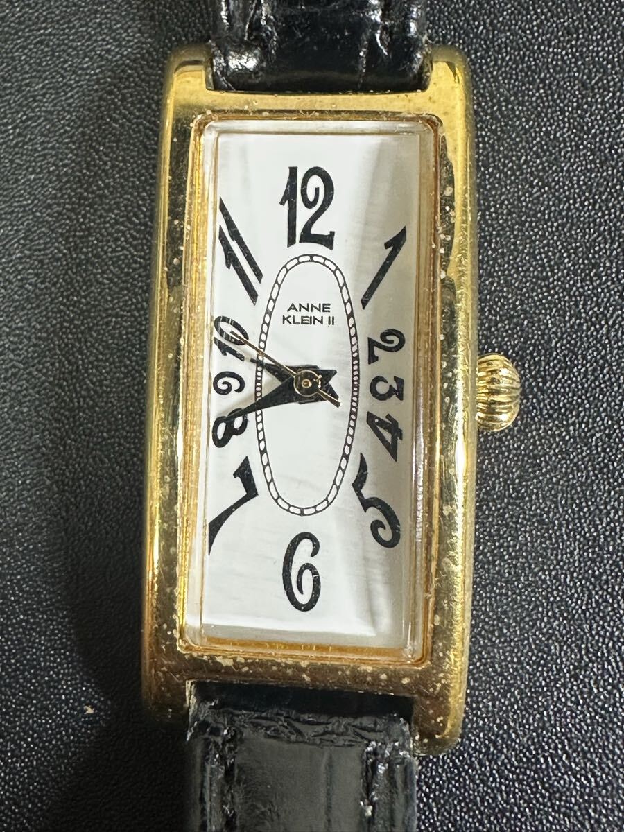 ANNE KLEIN Ⅱ アンクライン2 753 ゴールド 3針 レディース用 腕時計 クォーツ 動作未確認