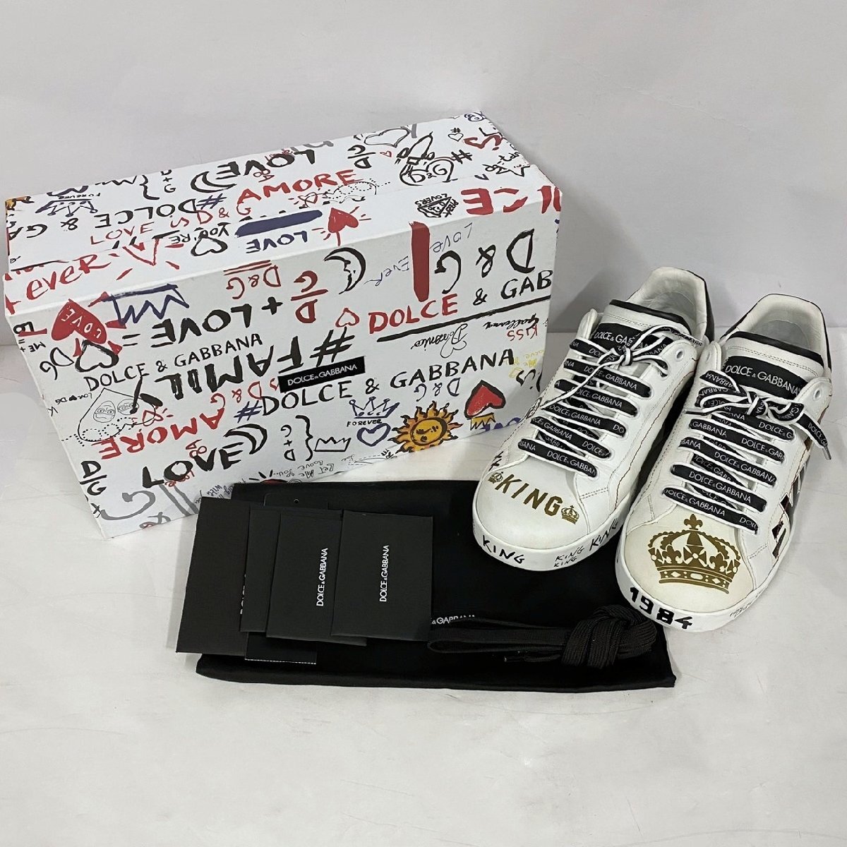 DOLCE＆GABBANA ドルチェ＆ガッバーナ CS1587AK1601 レザー スニーカー シューズ ブランド メンズ ローカット