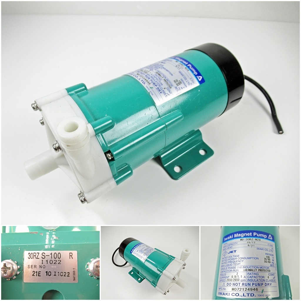 ◆[C76]Iwaki　イワキ　マグネットポンプ　Magnet Pump　ポンプ　MD-30RZ-N28　動作確認済