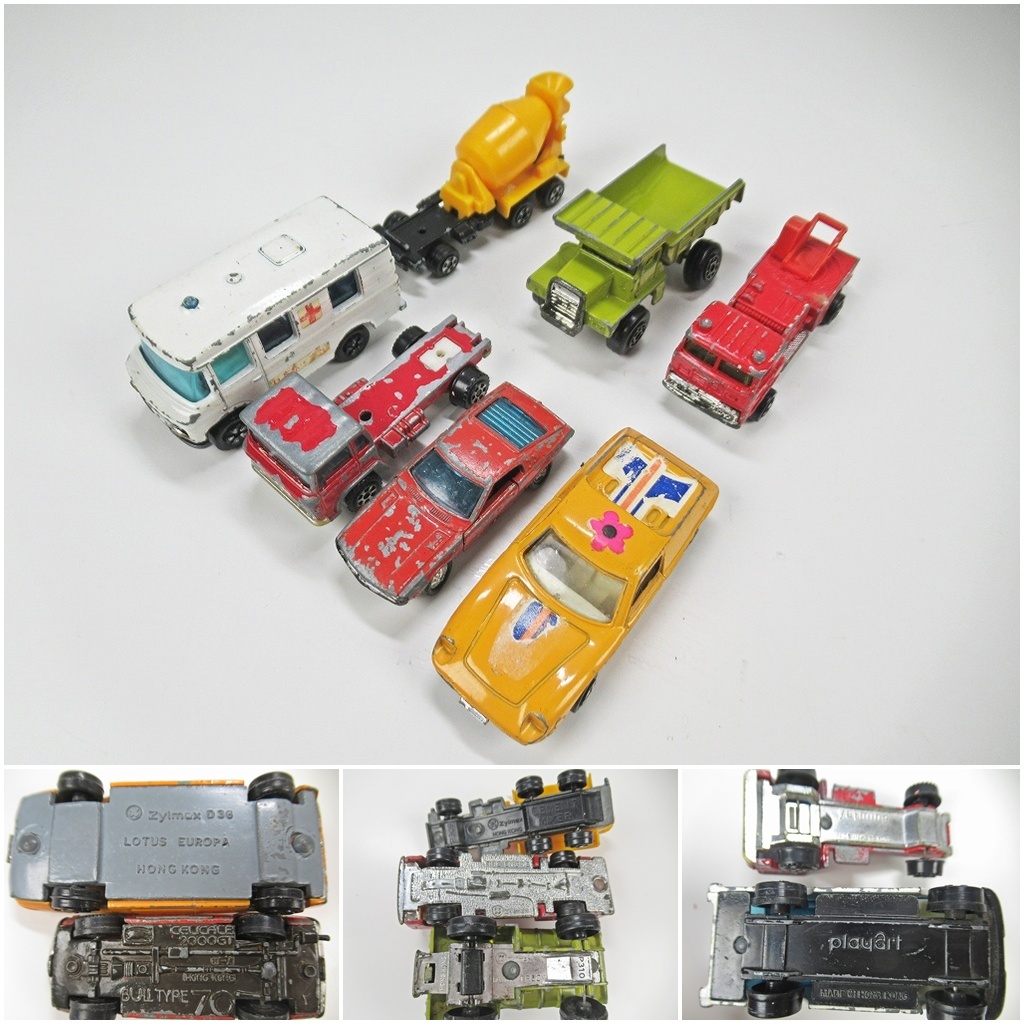 ☆[A76]香港製 ミニカー まとめ Zee Toys社・P310 Dump Truck/Zylmex・消防車/セメントミキサー車/セリカLB2000GT 日本製 当時物 絶版