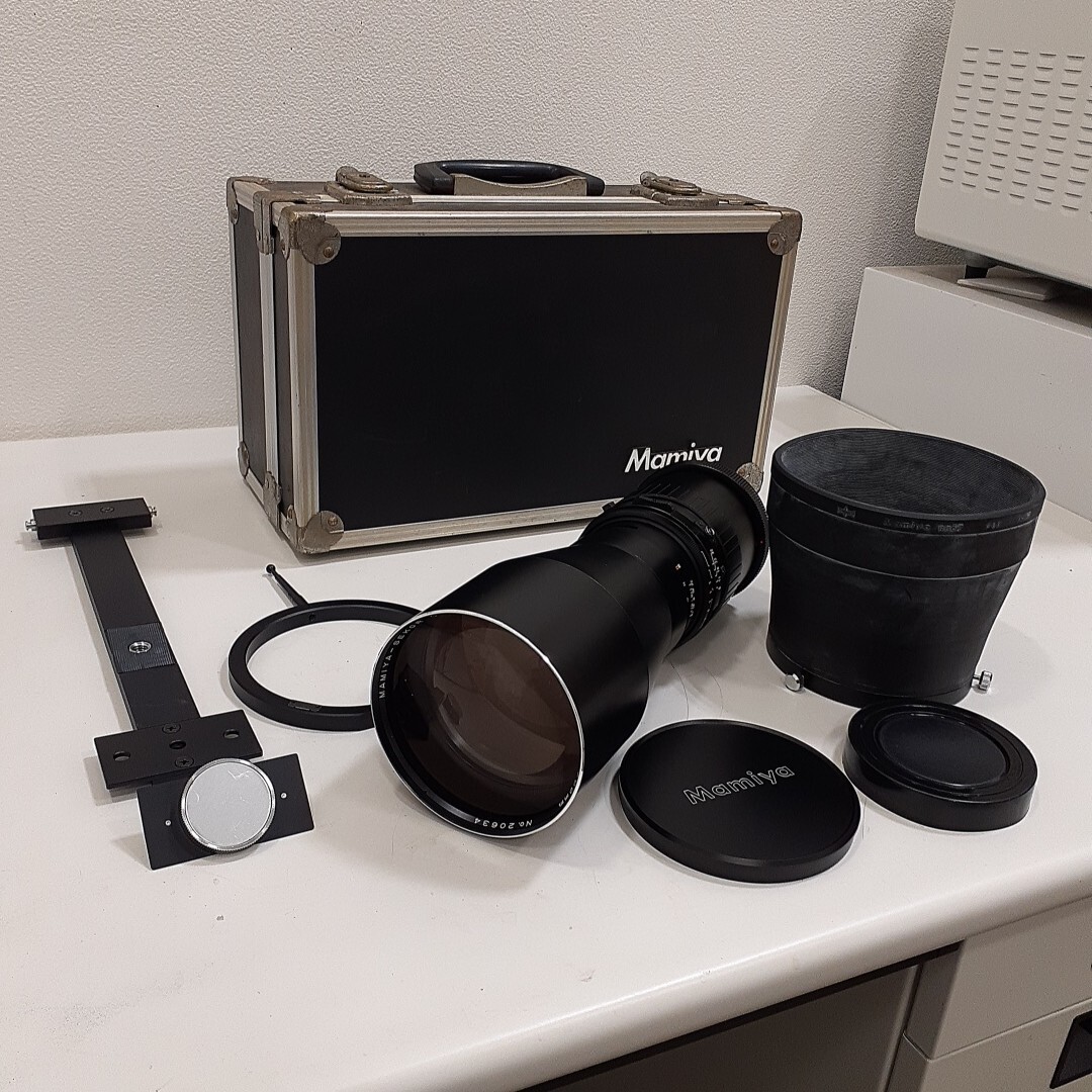 Mamiya マミヤ MAMIYA-SEKOR C 1:8 f=500mm 望遠レンズ カメラレンズ 中判カメラ用 ハードケース・付属品付き 現状品 動作未確認