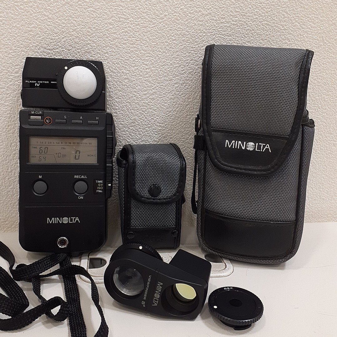 MINOLTA ミノルタ FLASH METER Ⅳ / VIEWFINDER 5° ケース付き 露出計 通電のみ確認 動作未確認 現状品 フラッシュメーター