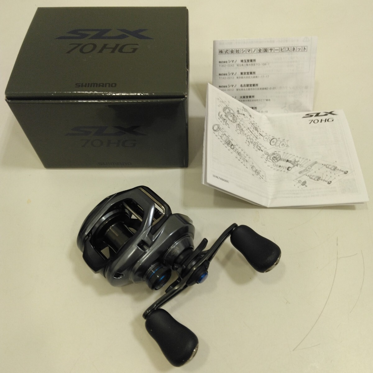 極美品 シマノ 24 SLX 70HG 右ハンドル 釣り具 ベイトリール 046970 SHIMANO 釣り具