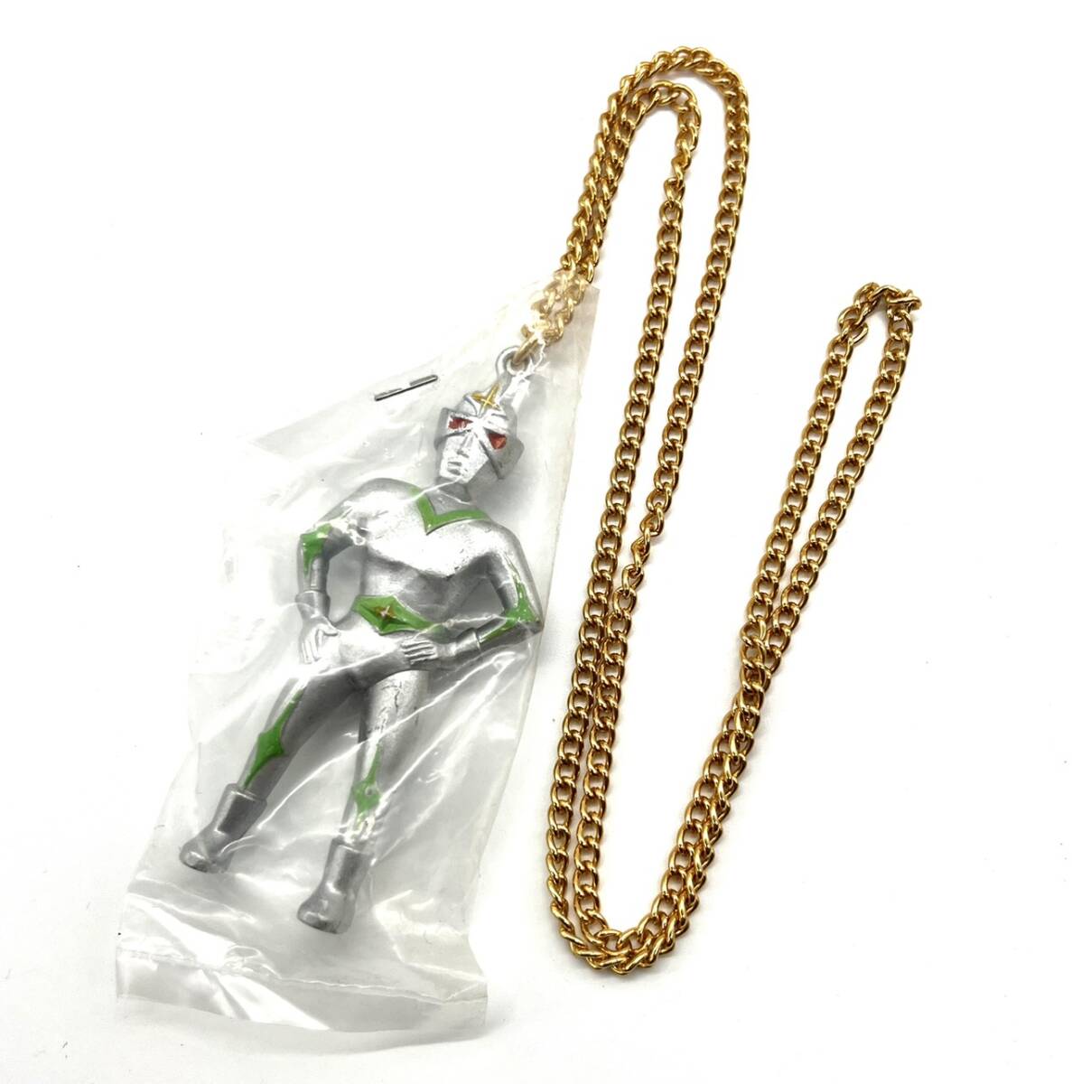 □【貴重】 ミラーマン ペンダント ネックレス 円谷プロ フィギュア 当時物 ビンテージ 昭和レトロ レア 全長：約8cm 検) ポピー タカトク