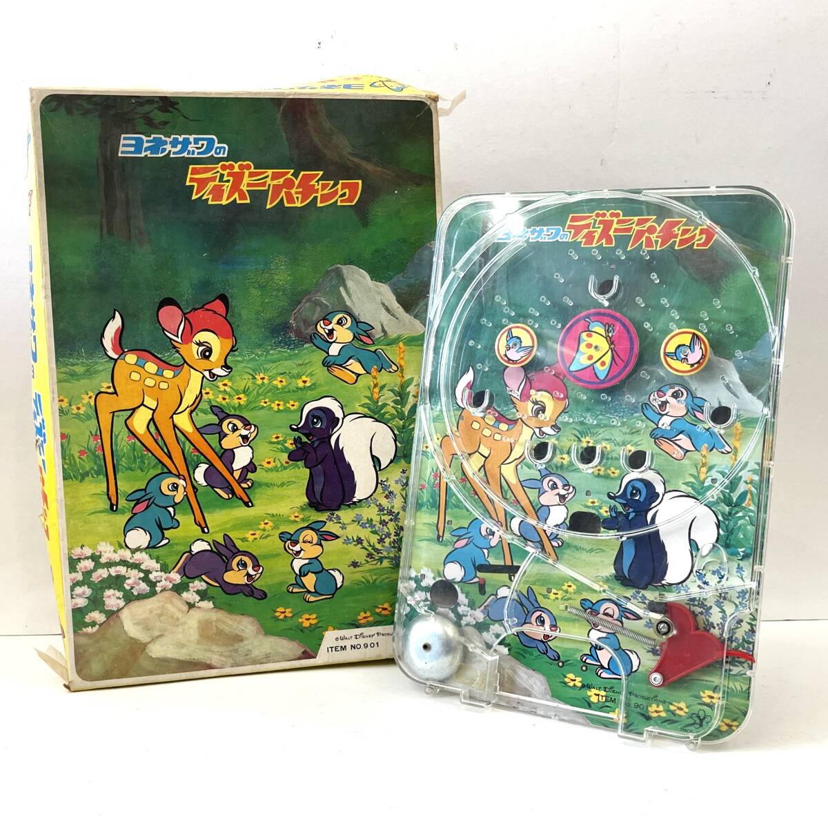 □【昭和レトロ】 米澤玩具 ディズニー パチンコ バンビ とんすけ Disney ヨネザワ おもちゃ ピンボール ビンテージ インテリア 希少