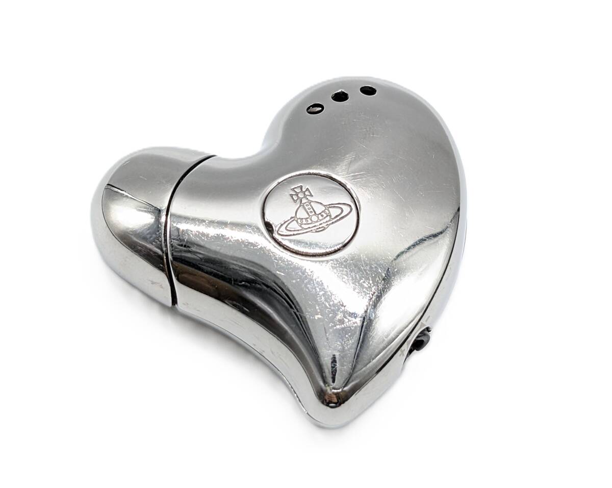 ■【着火OK】Vivienne Westwood ヴィヴィアンウエストウッド ハートシェイプ ハート型 ガスライター オーブ 喫煙具 シルバーカラー