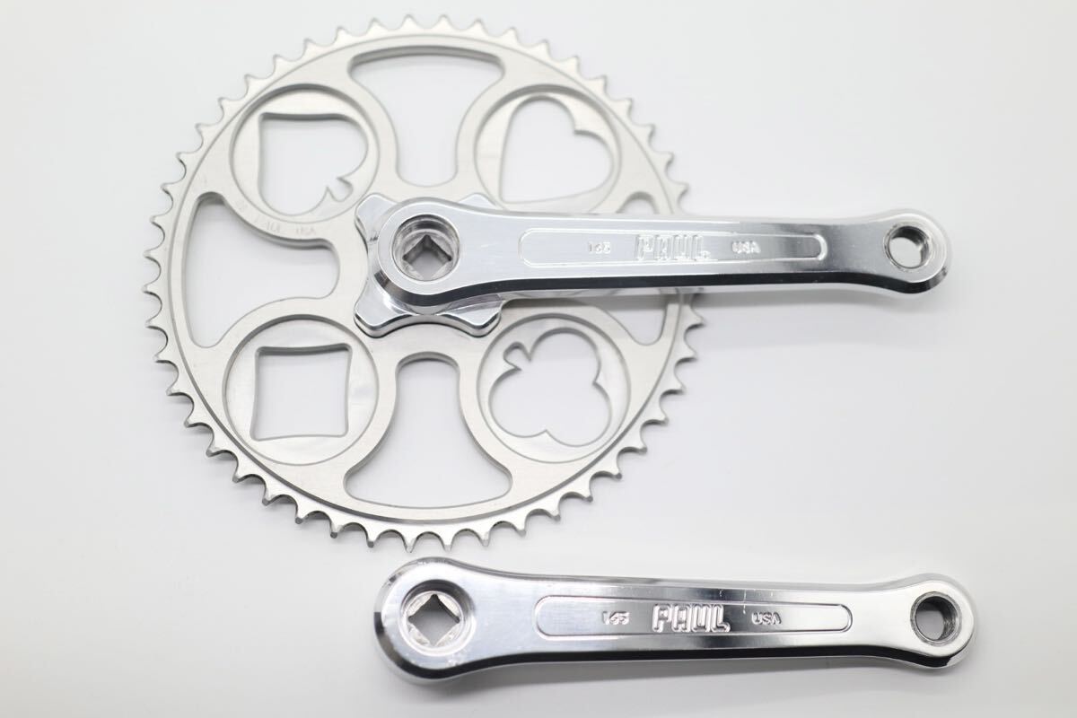 PAUL ポール 100% PURE crank クランク polish 48T 165 mm ピスト blue lug ブルーラグ SURLY サーリー CRUST クラスト philwood