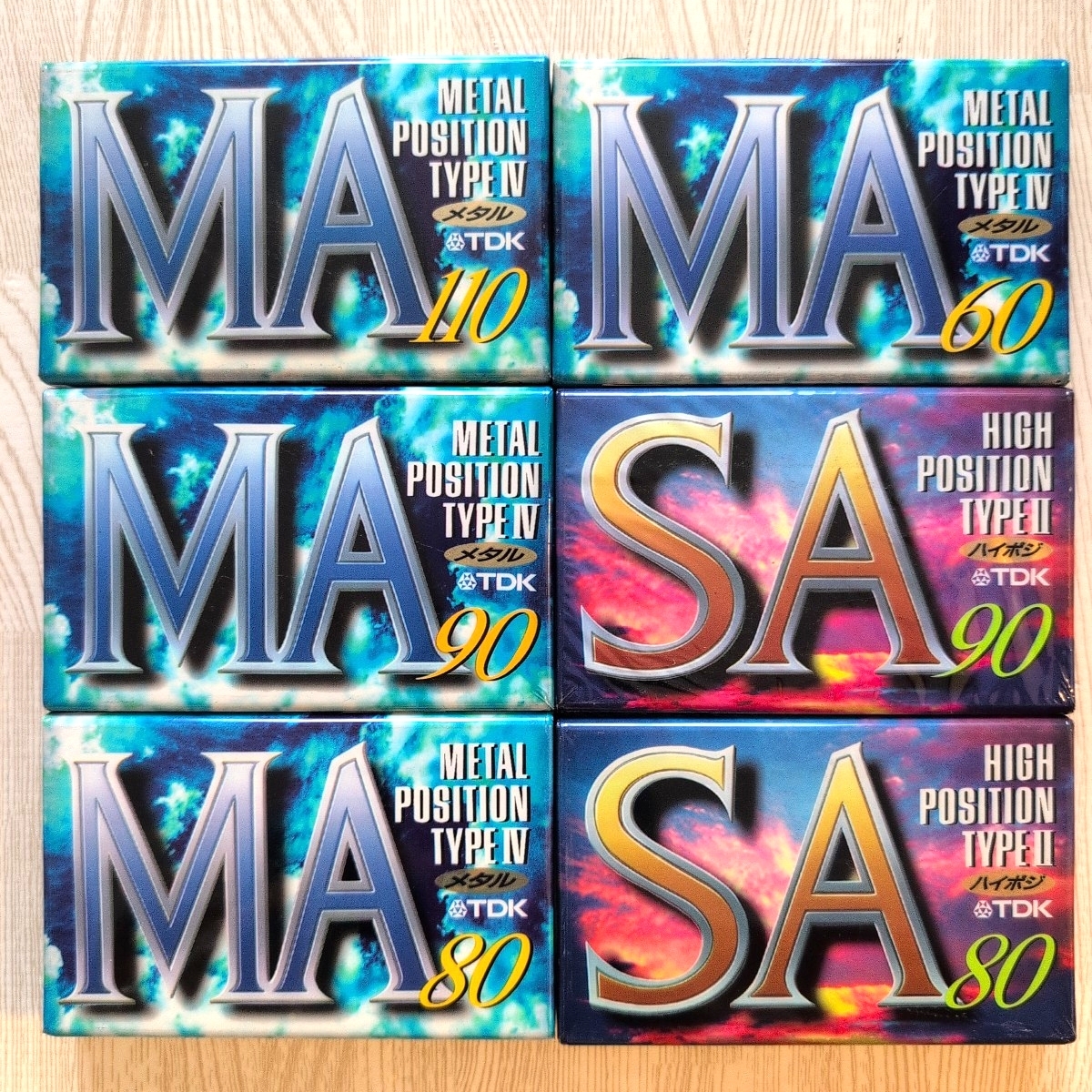 未開封未使用 TDK MA カセットテープ メタルポジションTYPEⅣ 4本 ハイポジション TYPEⅡ 2本 当時物 貴重品 メタルテープ