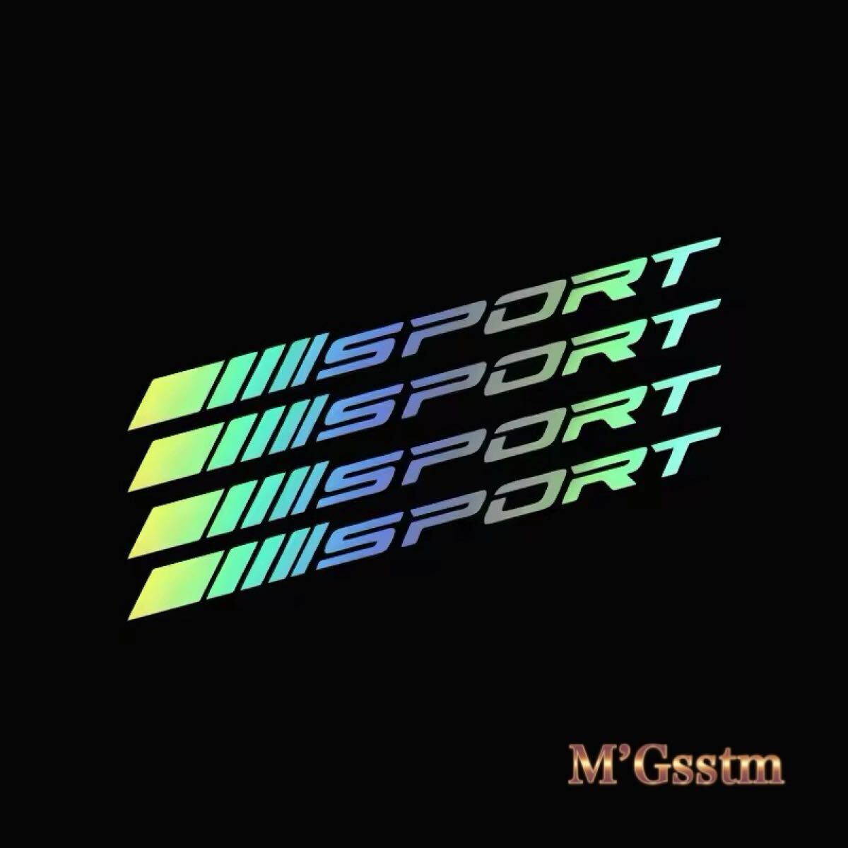 SPORT スポーツ カッティングステッカー シャーク ドルフィン ダクト インレット サイド フェンダー 外装 ホイール スポーク ホログラム RS