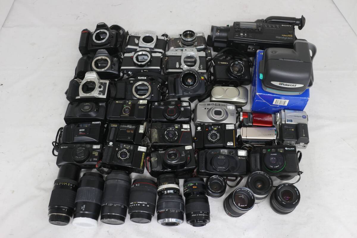 【送料無料】1円〜 蔵出し 大量 カメラ ビデオ Canon SONY MINOLTA キャノン ソニー ミノルタ 一眼レフ フィルム 動作未確認 ジャンク M776