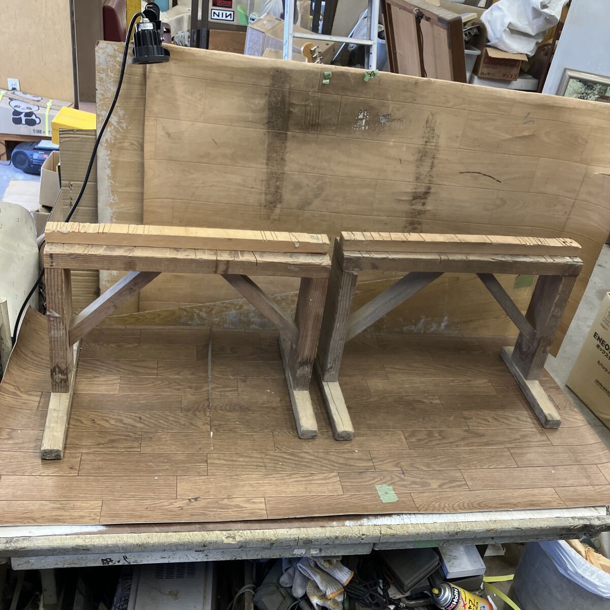 作業台　馬　55cmx高さ40cm 2脚　前橋市から