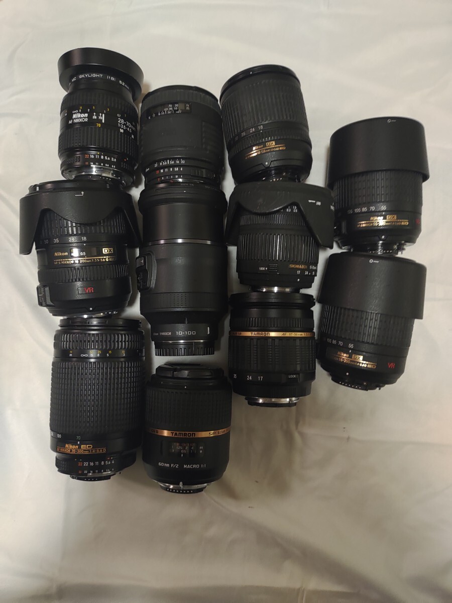 1円〜「ジャンク品」ニコン Nikon Fマウント用レンズ ニコン レンズ まとめ売り 11点 一眼レフカメラレンズ まとめ売り